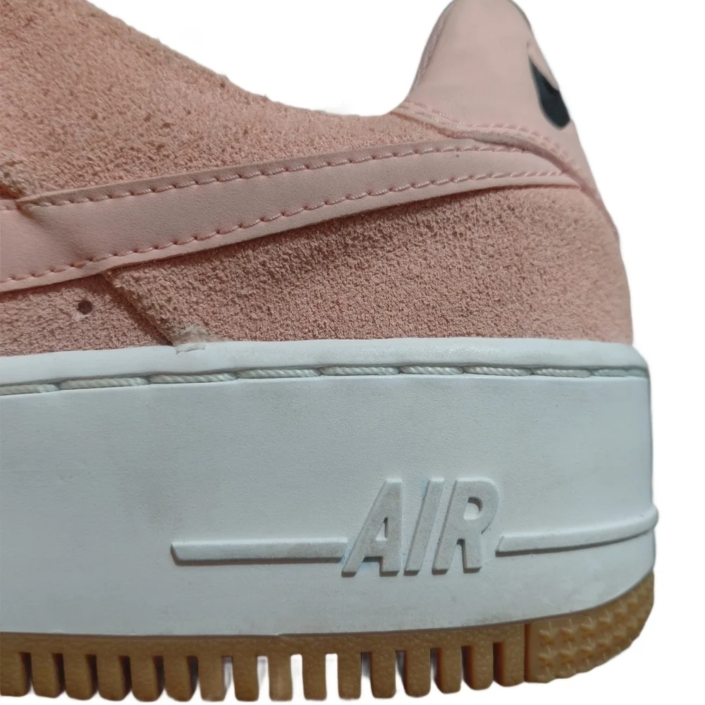 Nike Air Force 1 Sage Low Top Coral Stardust Pink Suede Platform Nike Sneaker 8